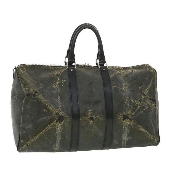 LOUIS VUITTON Damier Carbon Keepall 45 Boston Bag Black - Picture 1 of 15
